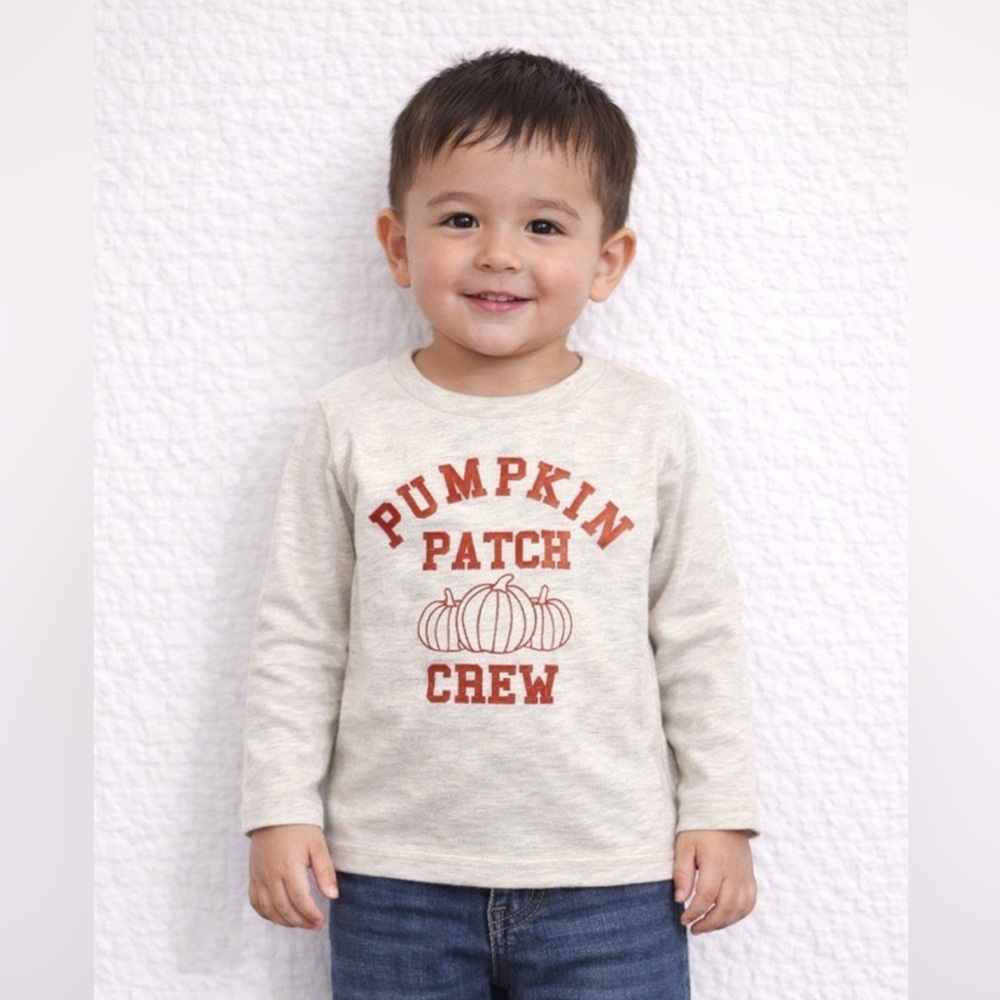 New with Tags! Pumpkin Patch Crew Kids Long Sleeve Shirt